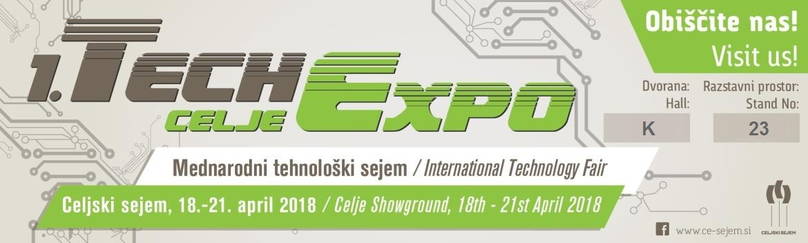 TechExpo - International Technology Fair Celje, Slovenia, 18.-21. April 2018