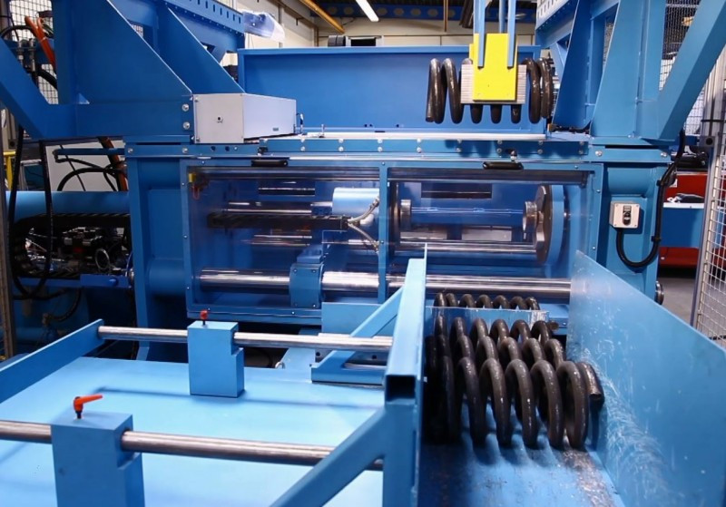 500kN Universal in-line coil spring test- and setting machine 